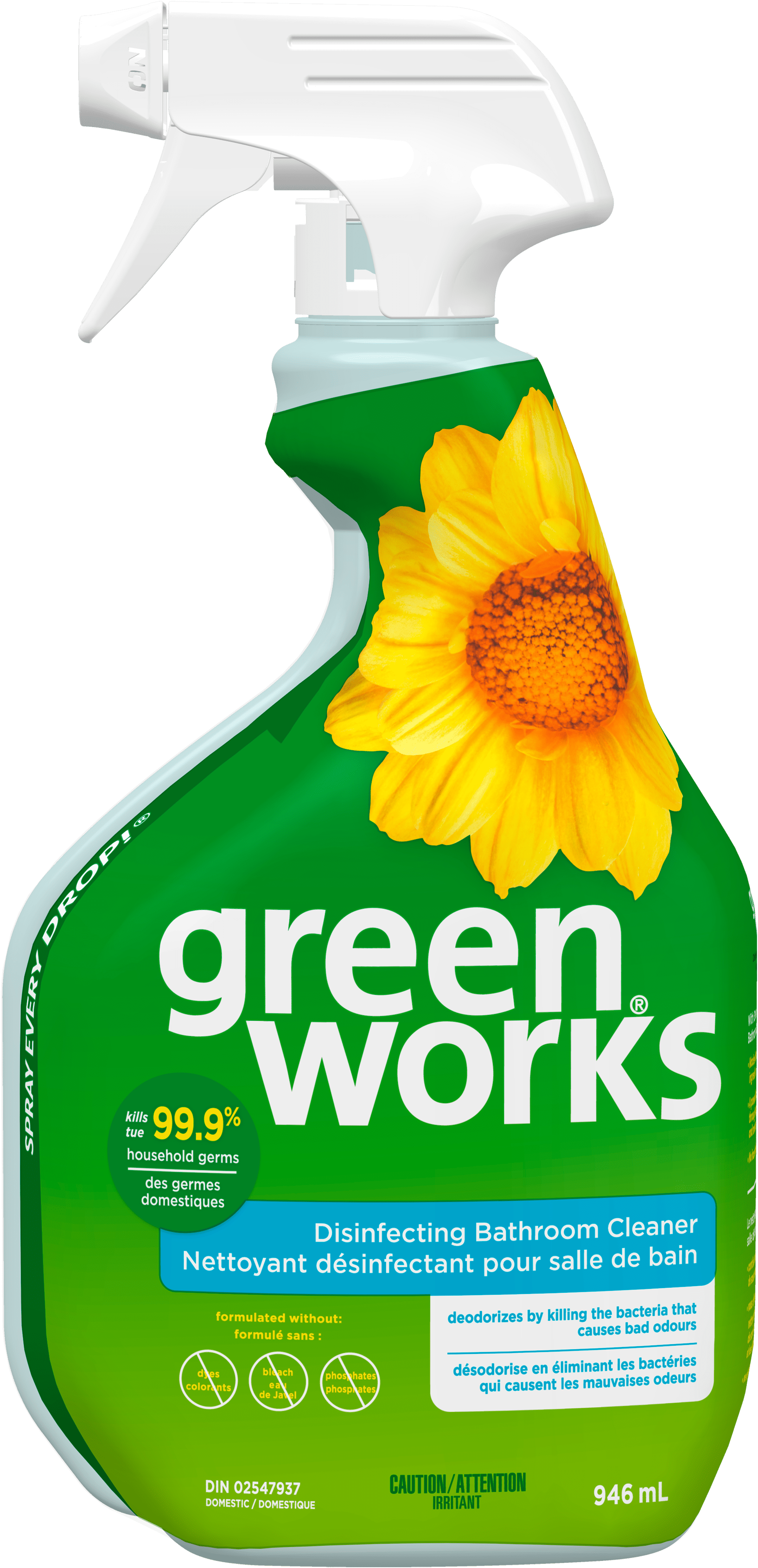 Nettoyant désinfectant pour salle de bain Green Works Nettoyant désinfectant pour salle de bain Green WorksMC