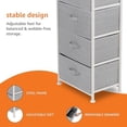 thumbnail image 6 of Basics Fabric 4-Drawer Storage Organizer Unit for Closet, Bedroom, White, 6 of 9