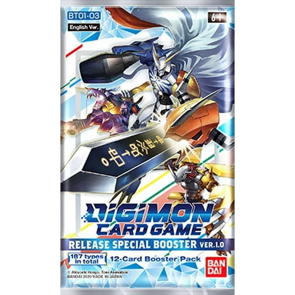 Digimon English Trading Card Game - Release Special Booster Ver. 1.0 - PACK (12 Cards) BT01-03