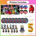 thumbnail image 2 of Among Us 5th Tableware Balloons Cake Toppers Backdrop Banner Supplies Party Decor Plates Decorations, 2 of 7