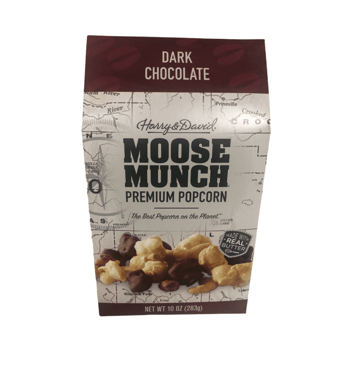 Harry & David Moose Munch Premium Popcorn Classic Dark Chocolate 10 oz