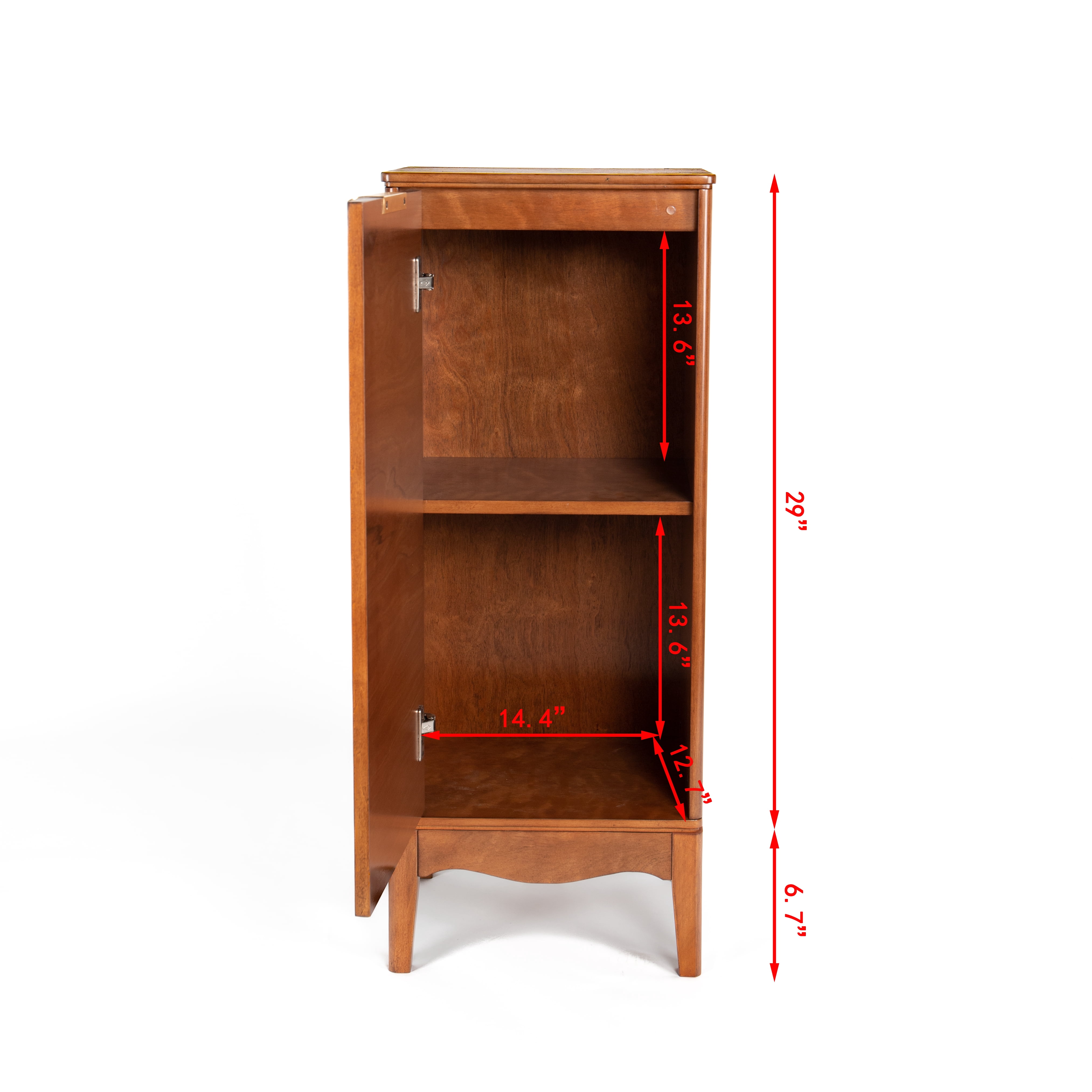 Vintage Bathroom Storage Cabinet 15.7x11.8x31.5 Inch Single Door P2 MDF with Metal Handles for Bathroom Kitchen