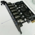thumbnail image 2 of USB 3.0 PCI Express Adapter PCI E to 7 Ports USB 3 Expansion Adapter Card USB3 PCIe PCI-E X1 Controller Converter(VIA), 2 of 6