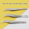 thumbnail image 4 of 5pcs Stainless Steel Tweezers Suitable for Eyebrow Splinters Removal Grooming Comfortable Grip, 4 of 8