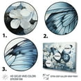 thumbnail image 3 of Designart "Butterfly Reflection Blue White" Animals Floater Framed Wall Decor, 3 of 7