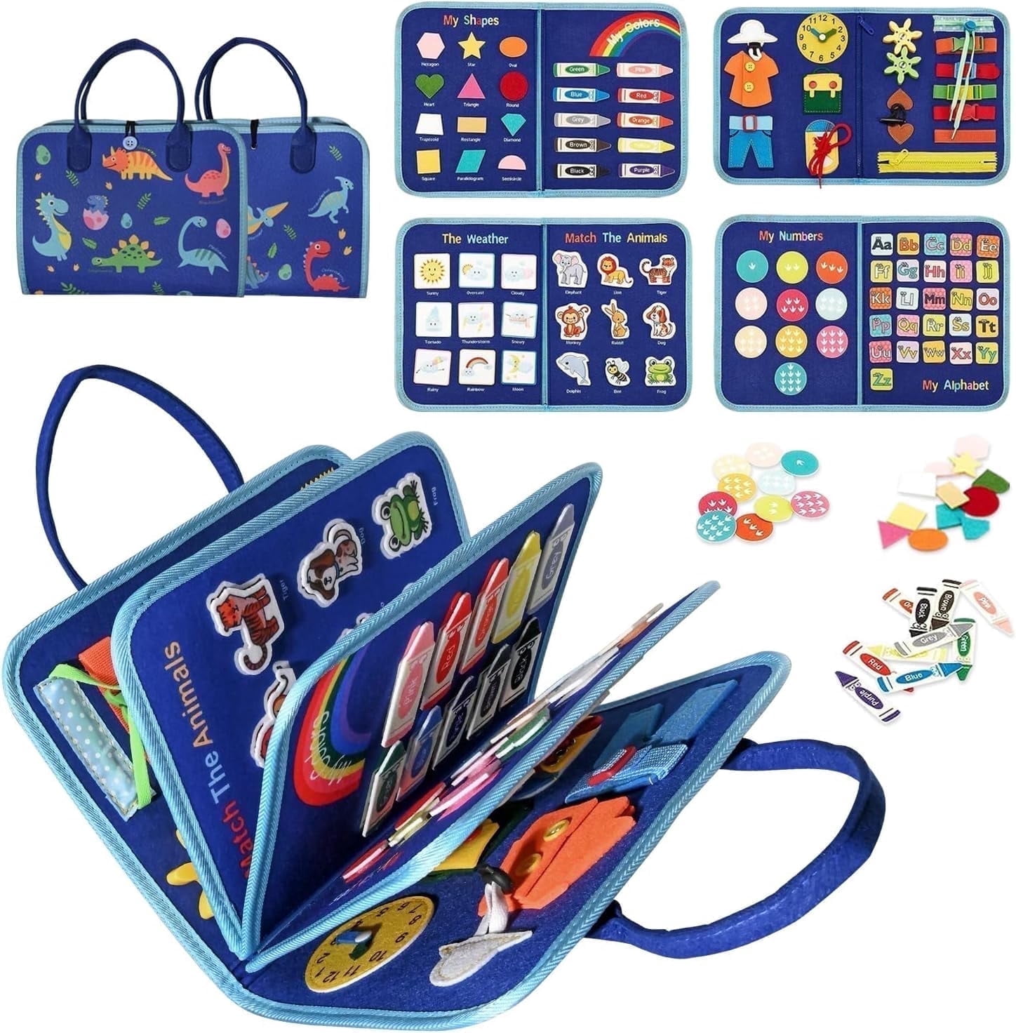 Beautysureup Busy Board Montessori Sensory Toy