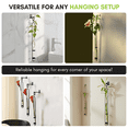 thumbnail image 7 of Couronne Co Elegant Glass Flower Vases & Test Tube for Plants – Clear Vase Decor for Living Room, Indoor Plants & Home Decorations - 16.5 in, 7 of 7