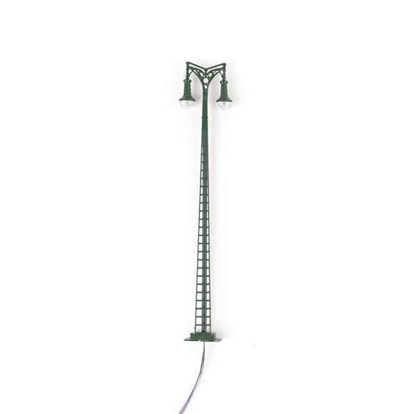 Billuyoard Poste de lámpara a escala 1:87, decoraciones de microdiseño para patio, farola de carretera, artesanía de cabezas, lámpara de Type11 NO11