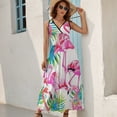 thumbnail image 2 of Flamingo Pattern King Size Sleeveless Dress Dresses Summer Women Dresses Clothing Woman Dresses Dress, 2 of 7