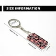 thumbnail image 4 of Naloa Lilies Flowers Print Keyfob with Split Key Ring and Print Labels, Key Labels Key Chain Tags, Luggage Tags, Car Key Chain Ring Keyfob Gift, 4 of 7
