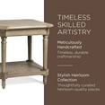 thumbnail image 4 of Maven Lane Pullman Traditional Square Wooden Side Table in Antiqued Grey Finish, 4 of 7