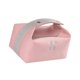 thumbnail image 2 of Bolsa de maquillaje portátil impermeable de lona suave bolsa de cosméticos de gran capacidad con asa para viajes al aire libre rosa, 2 of 8