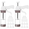 thumbnail image 1 of CHUANK 2 Pcs Cookie Press with 26 Cookie Discs and 12 Icing Nozzles Ergonomic Cookie Maker Reusable Cookie Press Kit Practical Cookie Press Machine for Baking, 1 of 10