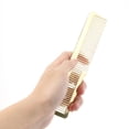 thumbnail image 3 of Peine de Peluquero de Parte Plana Baoblaze Peine de Recorte de Cabello Dorado, 3 of 8