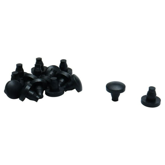 Unique Bargains 0.59'x0.55' Stem Bumpers Furniture Glass Top Embedded Black 16pcs