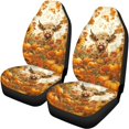 thumbnail image 5 of Uourmeti Car Seat Covers Full Set Car Front Seats Polyester, Compatible with Vehicle Seats SUV Seats, for Trucks Cars, Highland Cattle Pumpkin, 5 of 10
