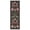 Purple-black, variant on Floral Runner Rug - Washable, Non-Slip Low Pile, Soft Thin Botanical Carpet for Hallway, Entryway, Bedroom, Kitchen - Collapsible Vintage Blue-Green, 2x6ft (61x183cm)