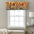 thumbnail image 3 of Colorful Flowers Kitchen Curtain Valances for Windows Farmhouse Short Curtains, Farmhouse Sunflower Daisy Rod Pocket Valance Curtain for Bedroom Cafe Living Room 42"x12", 3 of 8