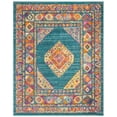 thumbnail image 3 of SAFAVIEH Madison Emmet Traditional Area Rug, Light Blue/Orange, 9' x 12', 3 of 8