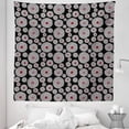 thumbnail image 1 of Geometric Tapestry, Prehistoric Tribal Design with Circles Composed of Spots Retro Print, Fabric Wall Hanging Decor for Bedroom Living Room Dorm, 5 Sizes, Vermilion White, by Ambesonne, 1 of 1