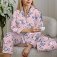 thumbnail image 6 of Uemuo Butterfly Pattern Womens Pajama Sets,PJ Set for Women,Pajamas for Women Logo,Long Sleeve Pajama Set for Women,Soft Long Sleeve Top With Pants-Medium, 6 of 9