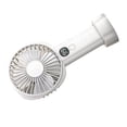 thumbnail image 3 of Ventilador portátil de mano USB recargable con batería de 5 velocidades Mini ventilador de mano silencioso con pantalla de alimentación blanco, 3 of 10