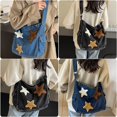 thumbnail image 2 of Women Large Capacity Messenger Bag Denims Crossbody Bag Star Shoulder Bag, 2 of 11
