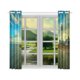 thumbnail image 3 of ABPHQTO Cortina de ventana con paisaje costero y faro Cortina de cocina 65x90 cm (dos piezas), 3 of 3