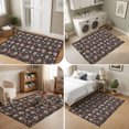 thumbnail image 5 of Area Rugs 3'x5', Paisley Botanical Carpet Runner Indoor Outdoor Rugs Home Decor Aesthetic, Vintage Blossom Foliage Black Non Slip Mats Washable Accent Rug for Living Room Bedroom, 5 of 8
