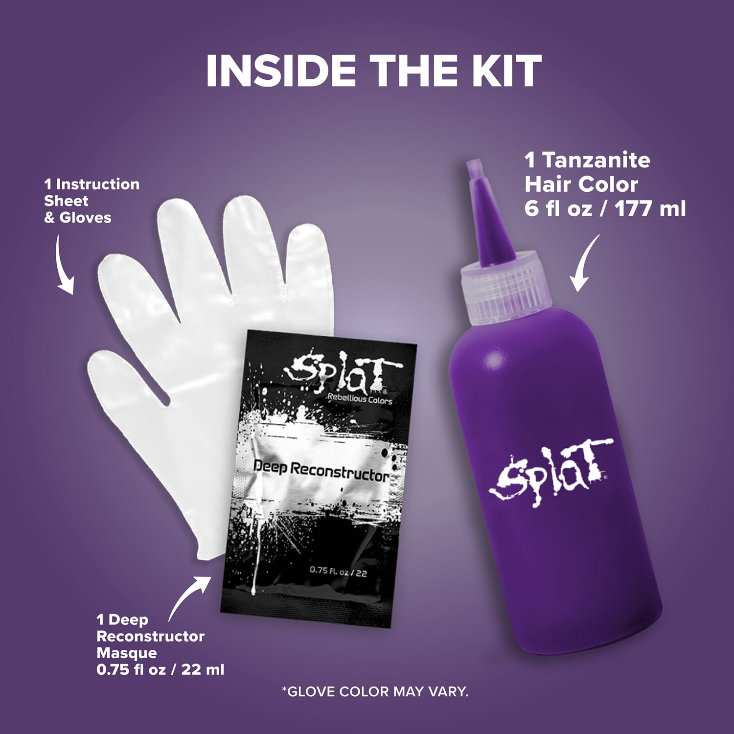 Splat Midnight Amber Hair Dye Kit, Semi-Permanent Red Hair Color