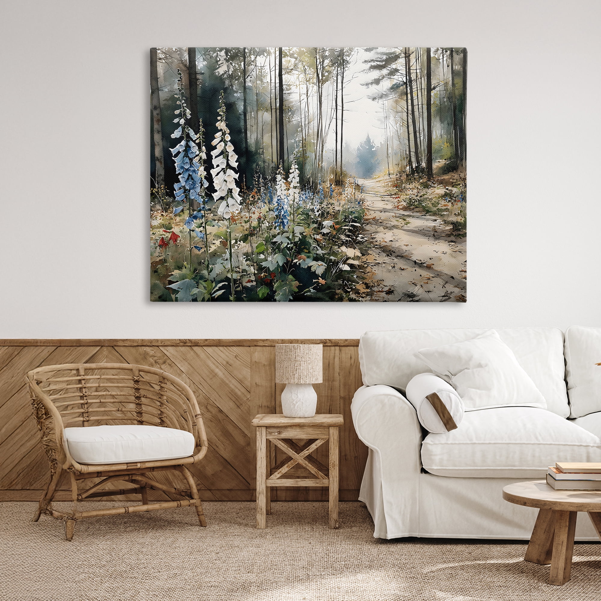 Stupell Industries Foxglove Path Sunlit Woods Canvas Wall Art, design by Franklyn Gregory