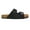 Black, variant on Womens Star Double Strap Buckle Summer Flat Sandals