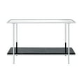 thumbnail image 2 of Benjara Console Table with Mirror Top and Faux Marble Open Bottom Shelf, Silver, 2 of 2