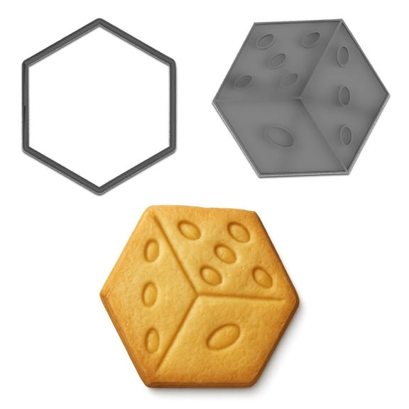 Dice Cookie Cutter - Easy Cut Design, Perfect for Game Night, Parties, and Baking Enthusiasts (4 x 3.5 inches) Random Color