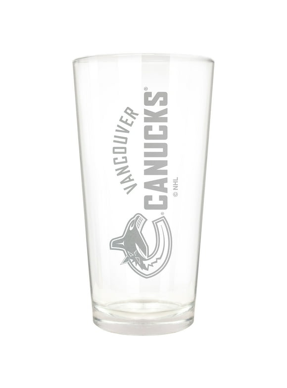 Vancouver Canucks Etched 16oz. Vertical Rally Cry Pint Glass