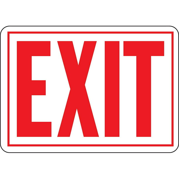 Hy-Ko Products SS-2W EXIT Aluminum Sign, 10
