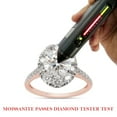 thumbnail image 7 of Round Cut Lab Created Moissanite Diamond Halo Engagement Wedding Ring In 14K Rose Gold Plated Sterling Silver(G-H Color,VVS1 Clarity,2.10 Cttw)-5, 7 of 7