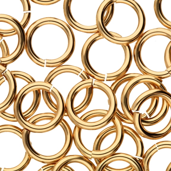The Beadsmith Gold Filled JumpLocks – 6 mm Jump Rings, 18 Gauge, 50pc