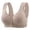 Khaki, variant on T - Shirt Bra Women Elderly Women's Full Figure Front Closure Bra Wireless Comfort Support Soft Fixed Cup Seamless Tops for Seniors
