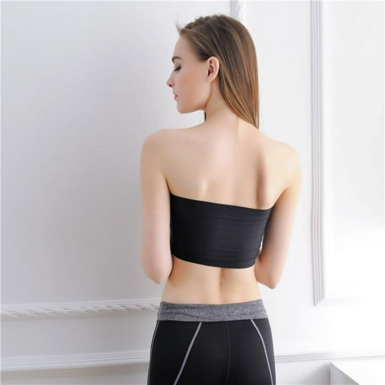 Silk Air Bra Seamless Wrapped Bra Strapless Breathable Soft Tube Top  Bandeau Bra Strap Chest Pad for Women 