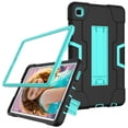 thumbnail image 3 of Dteck Case for Samsung Galaxy Tab A7 Lite 8.7-inch SM-T220 T225 (2021 Released),Shockproof Armor Rubber Case Kickstand Hybrid 3-Layer Protection Hard Cover without Screen Protector,Black+Mint, 3 of 7