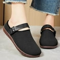 thumbnail image 2 of Wensltd Women Wide Width Shoes Comfortable Round Toe Slip-on Knit Shoes Casual Work Walking Shoes Black, 2 of 6