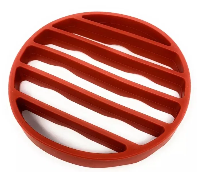 OXO Silicone Pressure Cooker Set – 3 Piece Egg Steamer Basket, Cooking Rack & Rack Handles – Red, Yellow, Green