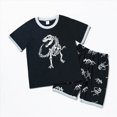 thumbnail image 2 of NIEWTR Toddler Boy Short Sets Boys Summer Dinosaur Outfits Cotton Short Sleeve Tops and Elastic Waist Shorts Matching Set（Grey,3-4 Years), 2 of 9