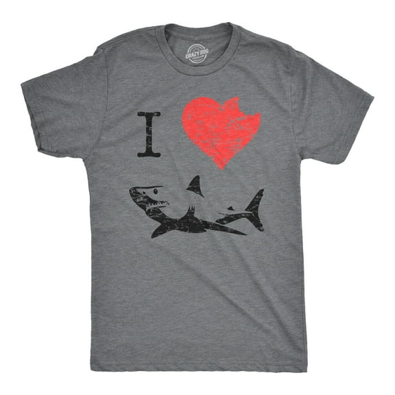 I Love Sharks T Shirt Daddy Shark Funny Graphic Tee Gift for Dad Vintage Tee Graphic Tees