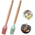 thumbnail image 1 of Juego de 2 pinceles de silicona para untar: resistentes a altas temperaturas, con cerdas suaves, fáciles de limpiar y aptos para salsas., 1 of 5