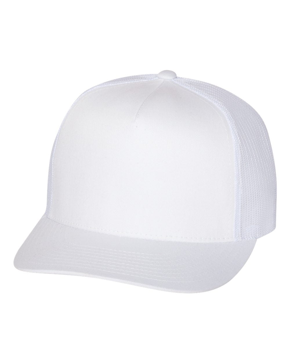 yupoong flat bill trucker hat