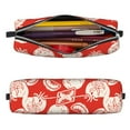 thumbnail image 2 of Fotbe Tomatoes Pattern Leather Pencil Case, Pencil Pouch with Durable Zipper, Compact and Stylish Organizer for Stationery, Art Supplies, Travel Essentials, 2 of 7