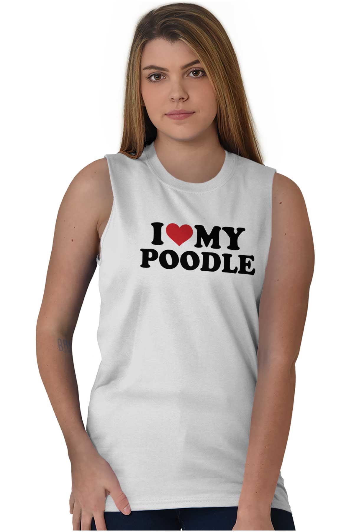 Womens Tank T-Shirt Tee I Love Poodle Funny Big Dog Puppy Gift - Walmart.com