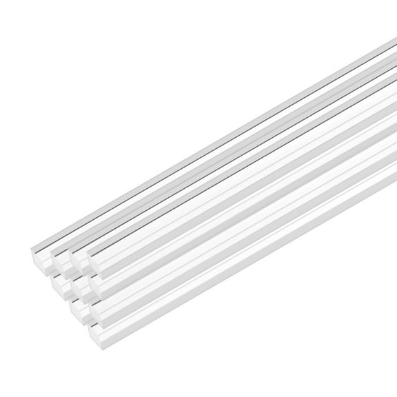 Uxcell 10-Pack Acrylic Square Rods, 9.8 x 0.12 Inch/ 250 x 3 mm Clear Acrylic Dowel Rods Sticks Plastic Sticks Strip for DIY Crafts Lighting Gardening Decorations